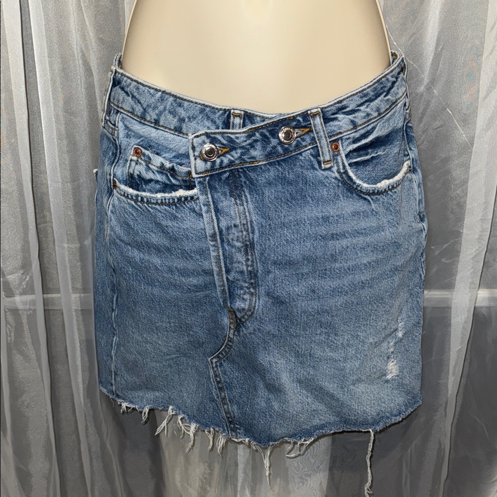 Zara Blue Denim Mini Skirt